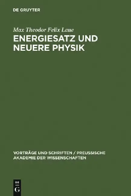 Cover of Energiesatz und neuere Physik