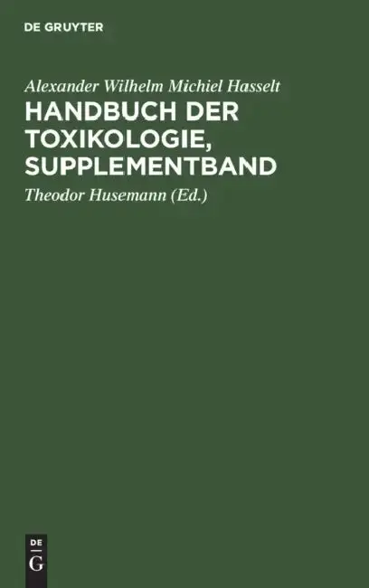 Cover of Handbuch Der Toxikologie, Supplementband