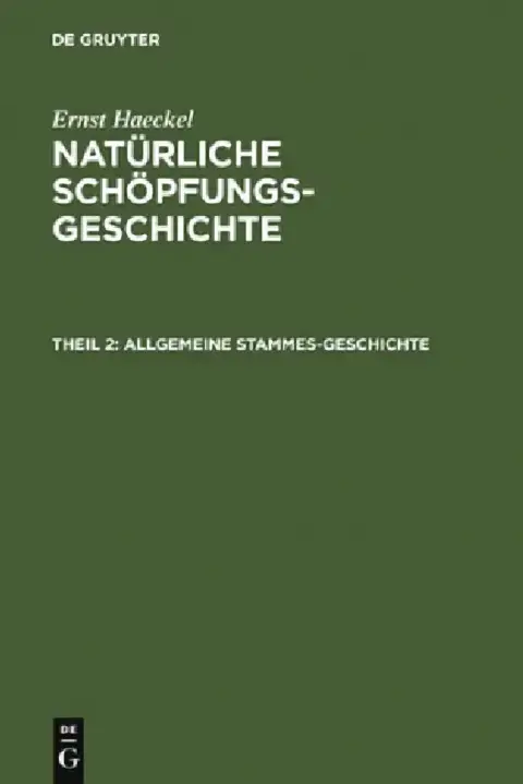 Cover of Allgemeine Stammes-Geschichte