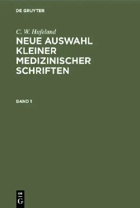 Cover of Neue Auswahl kleiner medizinischer Schriften