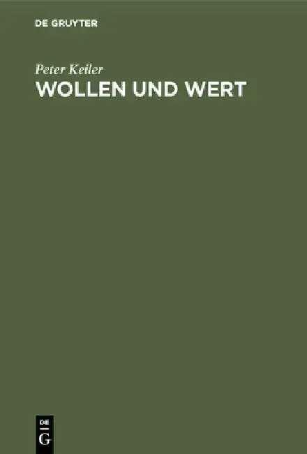 Cover of Wollen und Wert