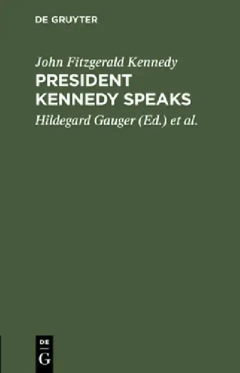 Cover of President Kennedy Speaks