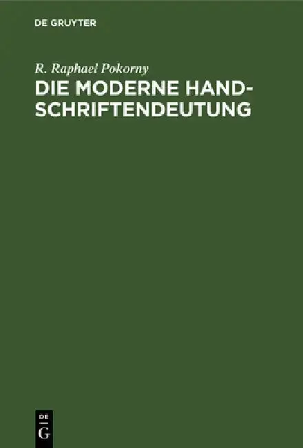 Cover of Die moderne Handschriftendeutung