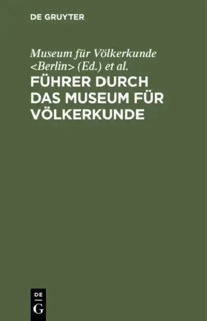 Cover of Führer Durch Das Museum Für Völkerkunde
