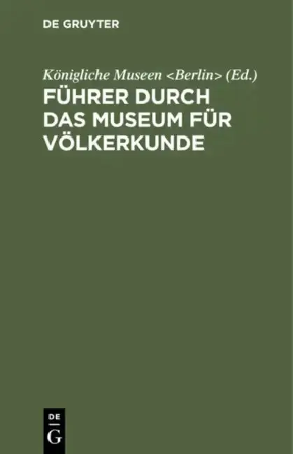 Cover of Führer Durch Das Museum Für Völkerkunde
