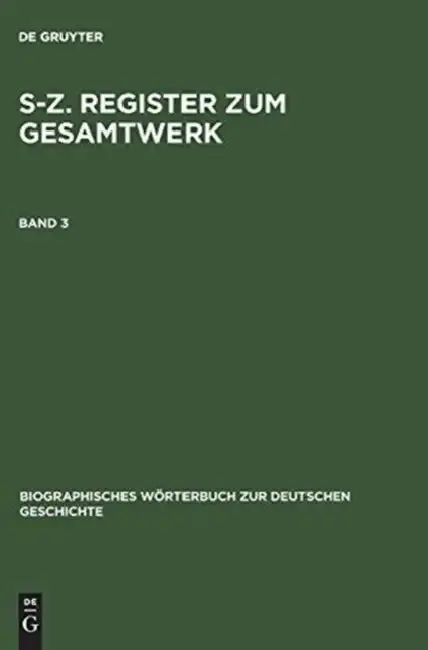 Cover of S-Z. Register Zum Gesamtwerk