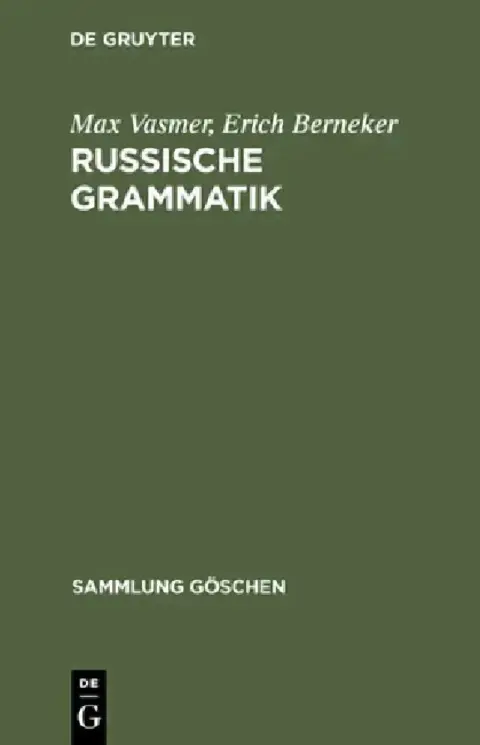Cover of Russische Grammatik