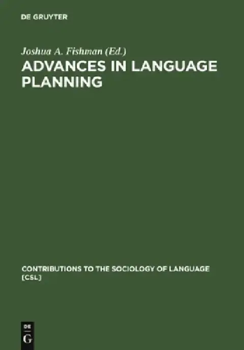 Cover of Advances in Language Planning