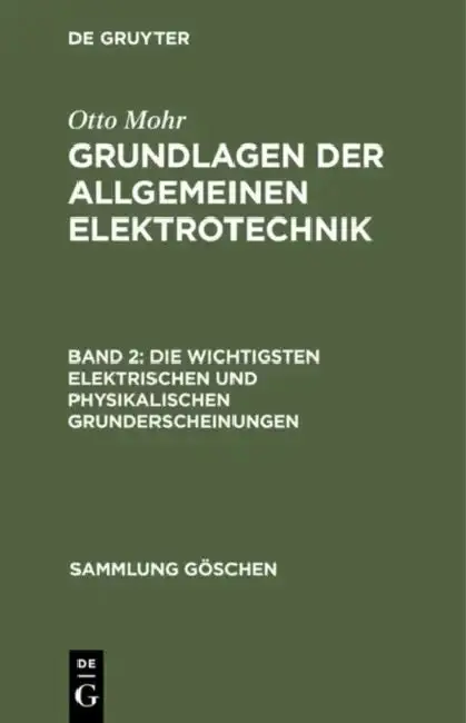 Cover of Die wichtigsten elektrischen und physikalischen Grunderscheinungen