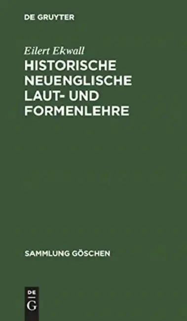 Cover of Historische neuenglische Laut- und Formenlehre