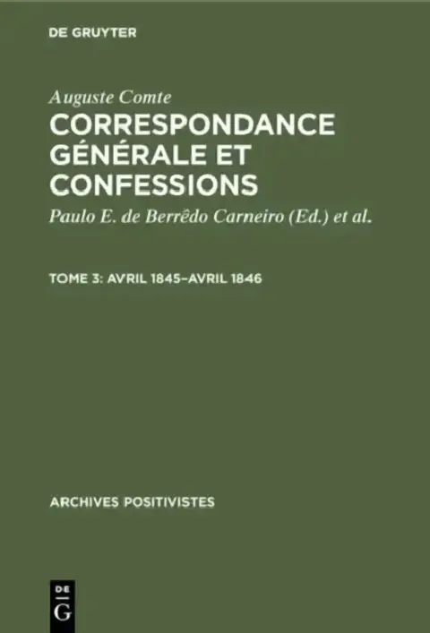 Cover of Avril 1845-Avril 1846