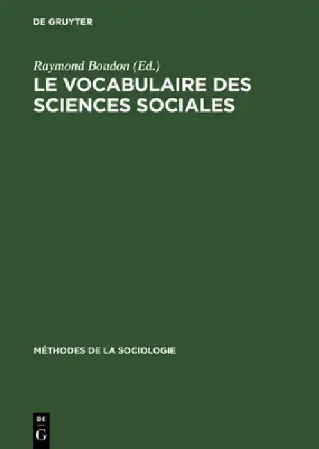 Cover of Le vocabulaire des sciences sociales