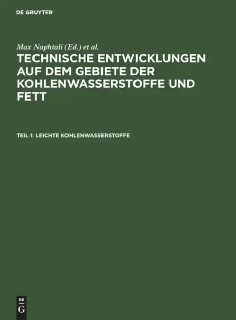 Cover of Leichte Kohlenwasserstoffe