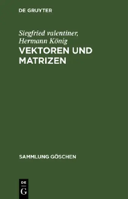 Cover of Vektoren und Matrizen