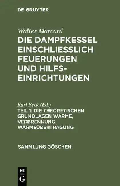 Cover of Die Theoretischen Grundlagen Wärme, Verbrennung, Wärmeübertragung