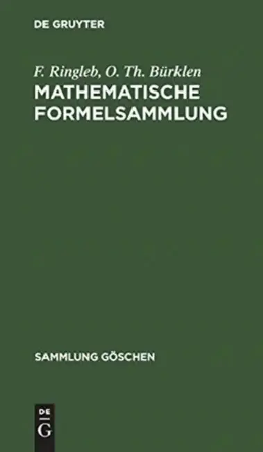 Cover of Mathematische Formelsammlung