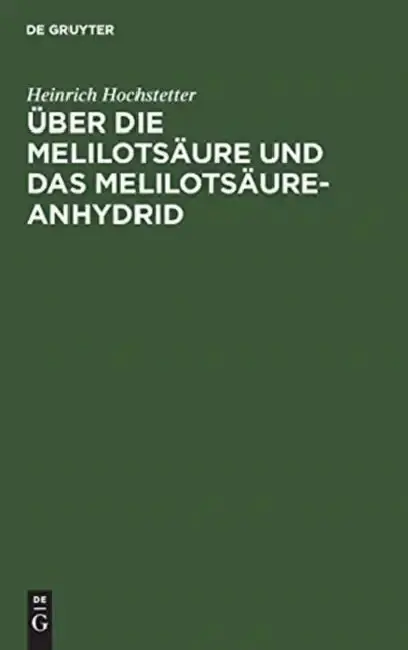Cover of Über Die Melilotsäure Und Das Melilotsäure-Anhydrid