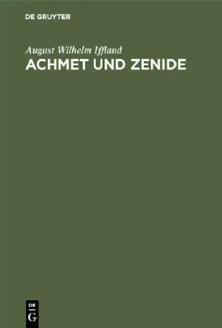 Cover of Achmet und Zenide
