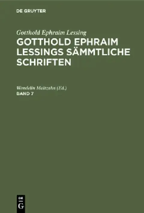 Cover of Gotthold Ephraim Lessing