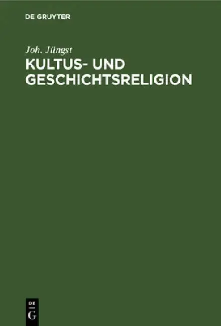 Cover of Kultus- Und Geschichtsreligion