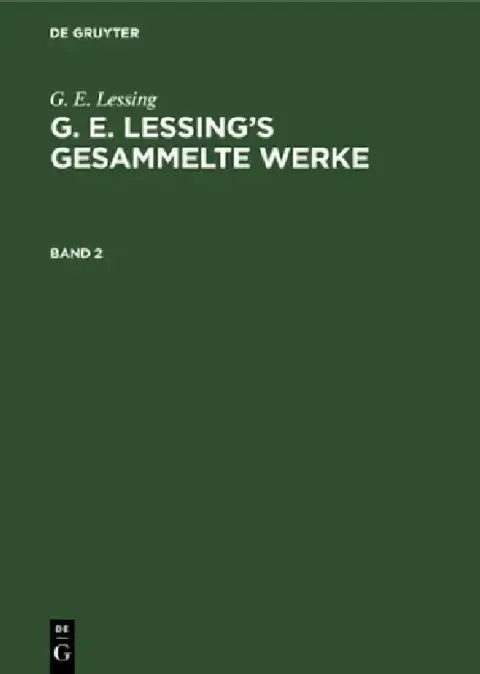 Cover of G. E. Lessing