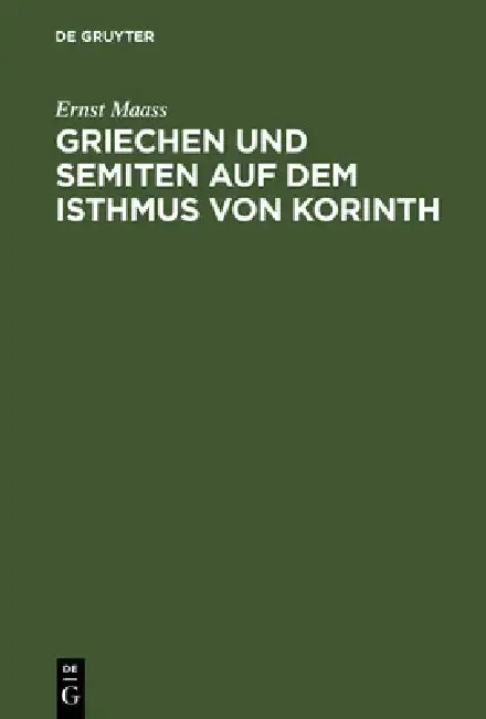 Cover of Griechen und Semiten auf dem Isthmus von Korinth