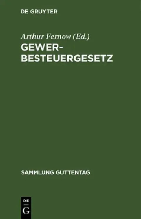 Cover of Gewerbesteuergesetz