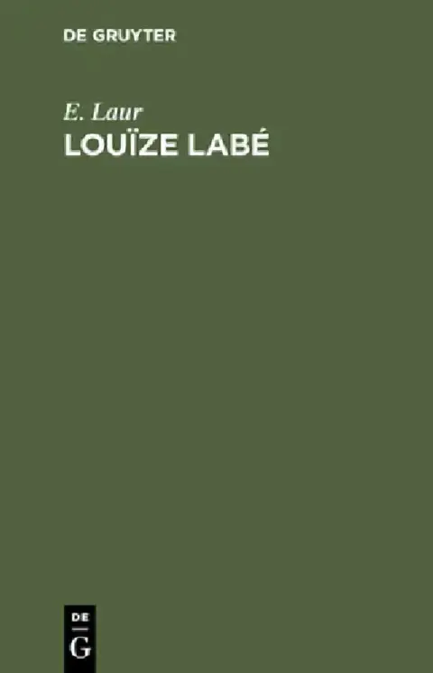 Cover of Louïze Labé