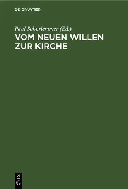 Cover of Vom Neuen Willen Zur Kirche