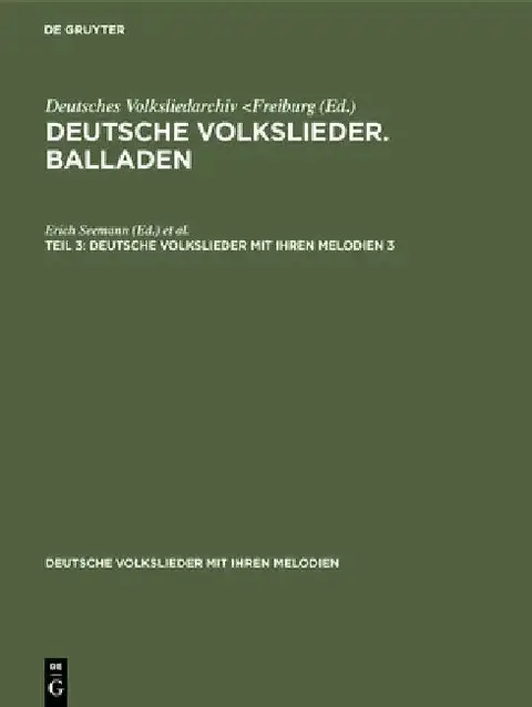 Cover of Deutsche Volkslieder. Balladen. Band 3, Hälfte 3