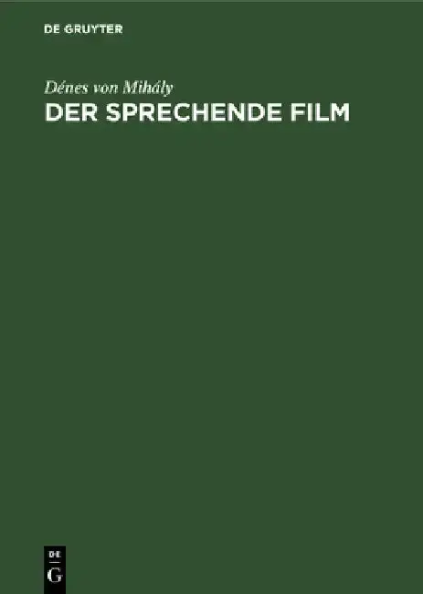Cover of Der Sprechende Film