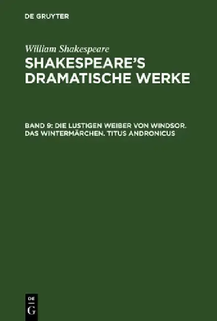 Cover of Die lustigen Weiber von Windsor. Das Wintermärchen. Titus Andronicus