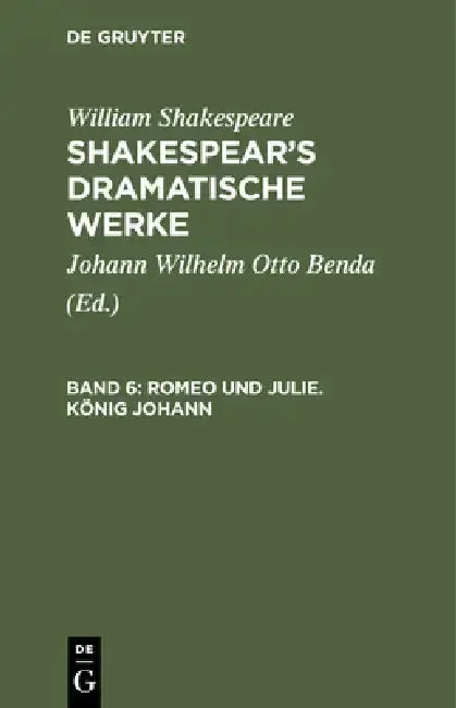 Cover of Romeo Und Julie. König Johann