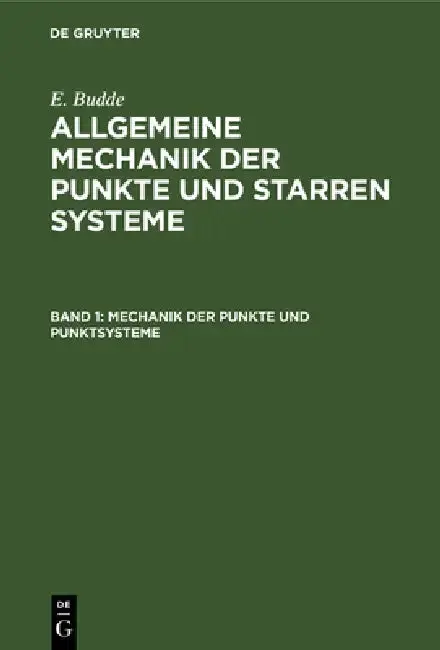 Cover of Mechanik der Punkte und Punktsysteme