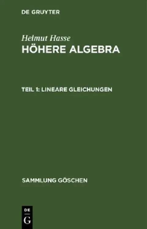Cover of Lineare Gleichungen
