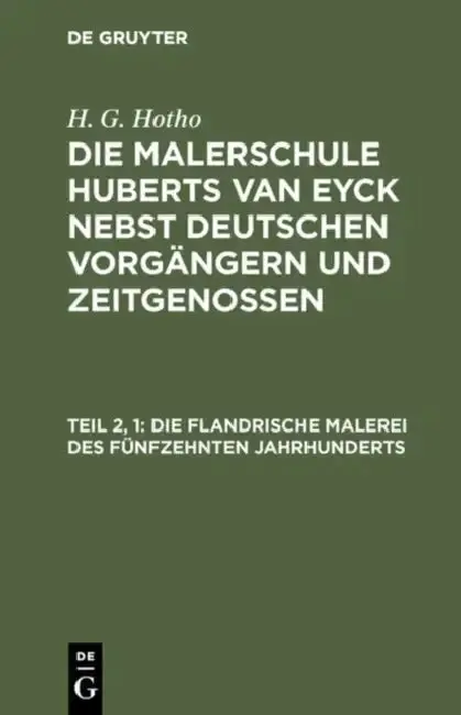 Cover of Die Flandrische Malerei Des Fünfzehnten Jahrhunderts