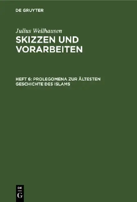 Cover of Prolegomena Zur Ältesten Geschichte Des Islams