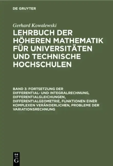 Cover of Fortsetzung Der Differential- Und Integralrechnung, Differentialgleichungen, Differentialgeometrie, Funktionen Einer Komplexen Veränderlichen, Problem
