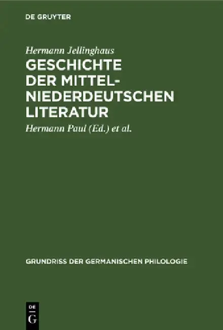 Cover of Geschichte der mittelniederdeutschen Literatur