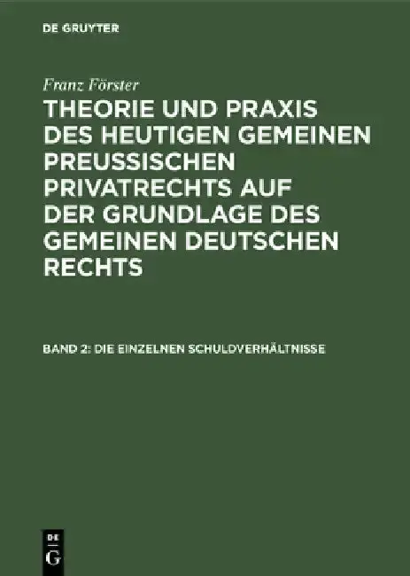 Cover of Die Einzelnen Schuldverhältnisse