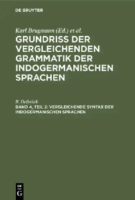 Cover of Vergleichende Syntax der indogermanischen Sprachen