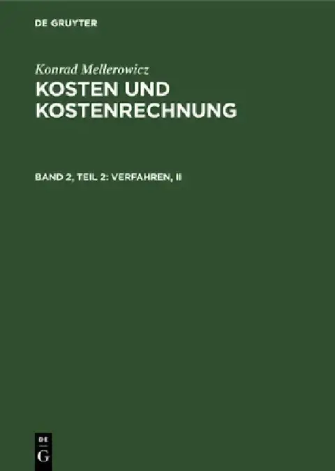 Cover of Verfahren, II