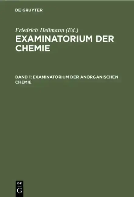 Cover of Examinatorium Der Anorganischen Chemie