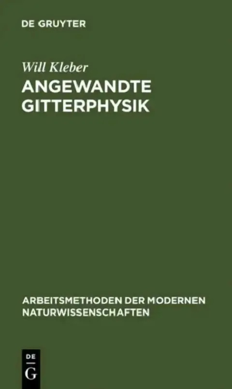 Cover of Angewandte Gitterphysik