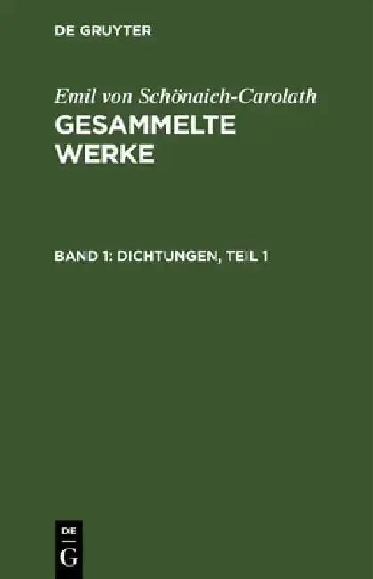 Cover of Dichtungen, Teil 1