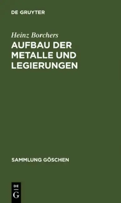Cover of Aufbau der Metalle und Legierungen