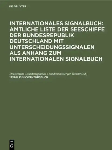 Cover of 1931/II. Funkverkehrsbuch
