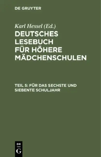 Cover of Für Das Sechste Und Siebente Schuljahr