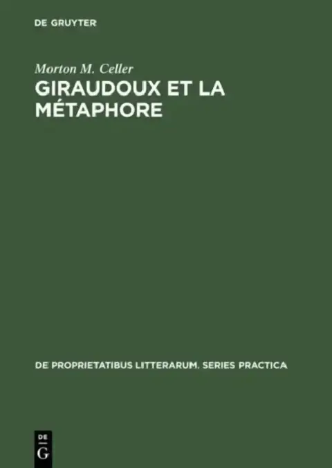 Cover of Giraudoux et la métaphore