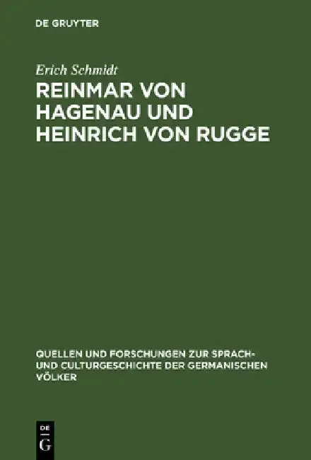 Cover of Reinmar von Hagenau und Heinrich von Rugge